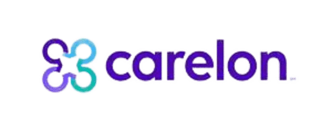 Carelon logo: a purple and teal symbol beside the company name in purple, representing healthcare solutions and services.