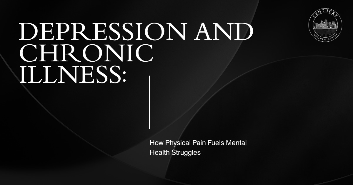 A healthcare provider speaking kindly to a patient in a clinic, emphasizing the need for integrated care for chronic pain and mental health.